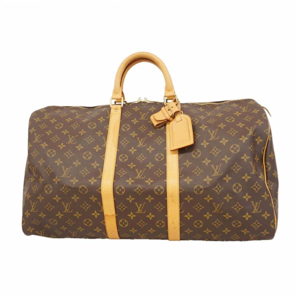 LOUIS VUITTON Brown Monogram Keepall 55 Boston Bag - Picture 1 of 11